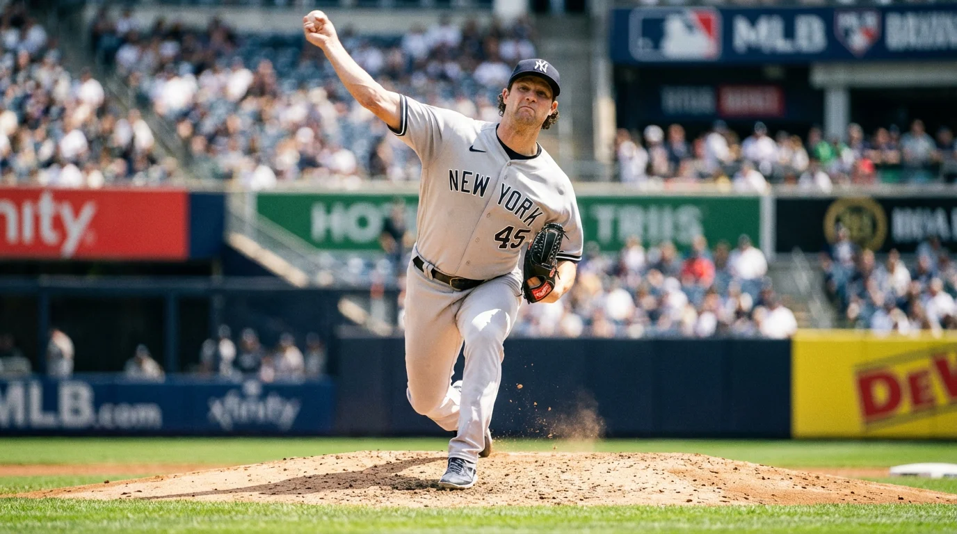 Baseball-Pitcher auf dem Wurfhügel in Wurfbewegung